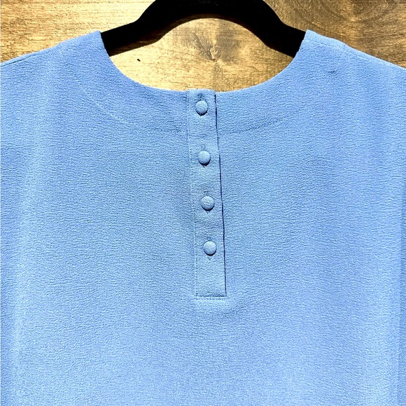 Catherine Malandrino Light Blue Button Back Blouse Sz L - Picture 7 of 15